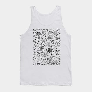 Summer Garden Doodle (Yellow Background) Tank Top